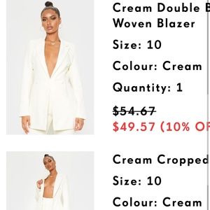 Pretty little thing cream suit